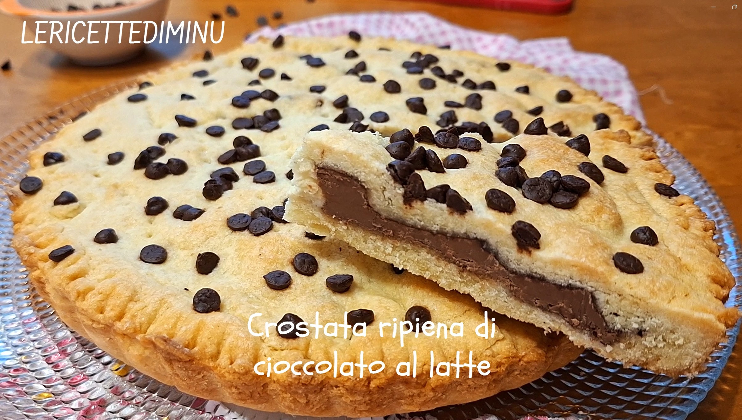 Crostata ripiena di cioccolato al latte