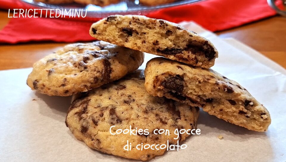 Cookies con gocce di cioccolato