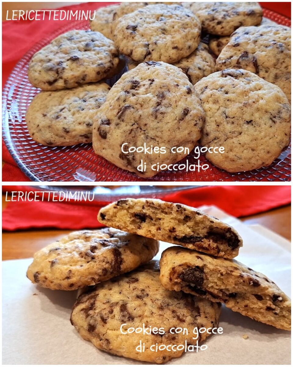Cookies con gocce di cioccolato