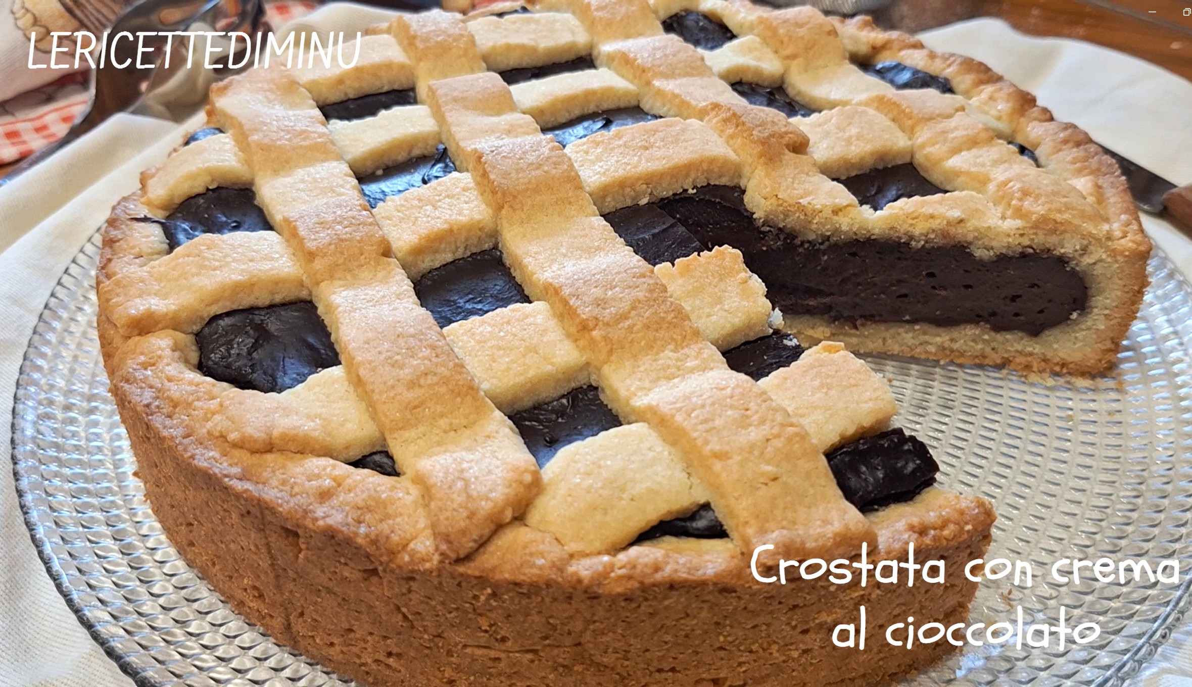 Crostata con crema al cioccolato