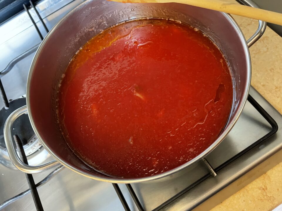 sobbollire la salsa