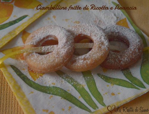 Ciambelline fritte di Ricotta e Arancia