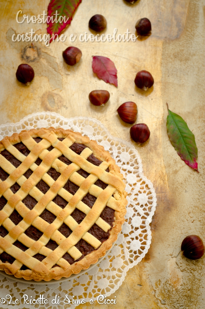Crostata castagne e cioccolato