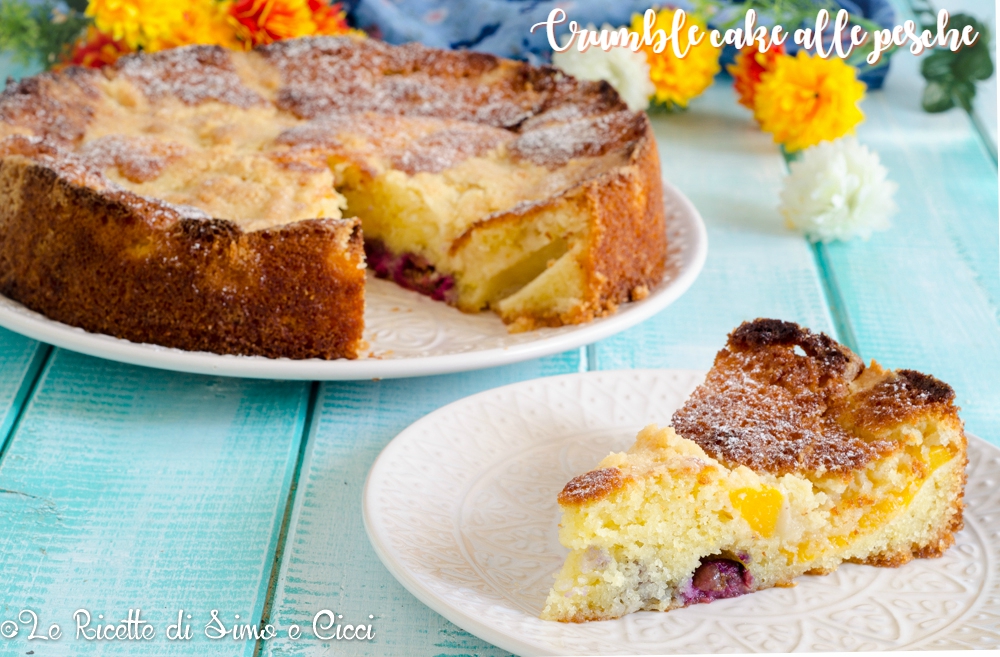 Crumble cake alle pesche