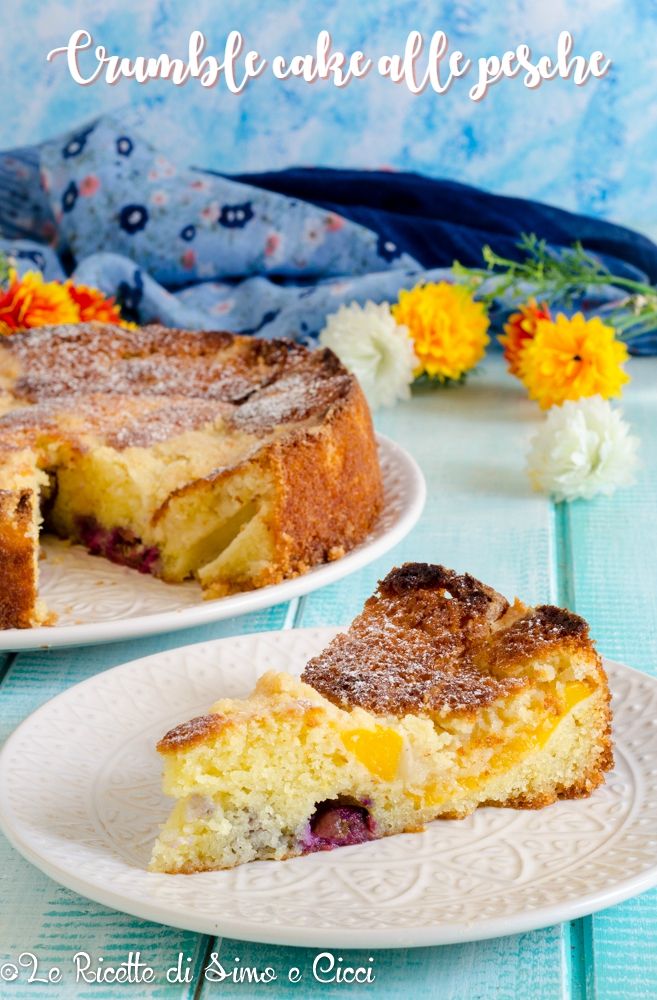 Crumble cake alle pesche
