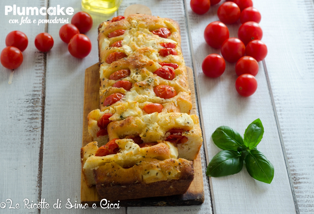 Plumcake con feta e pomodorini