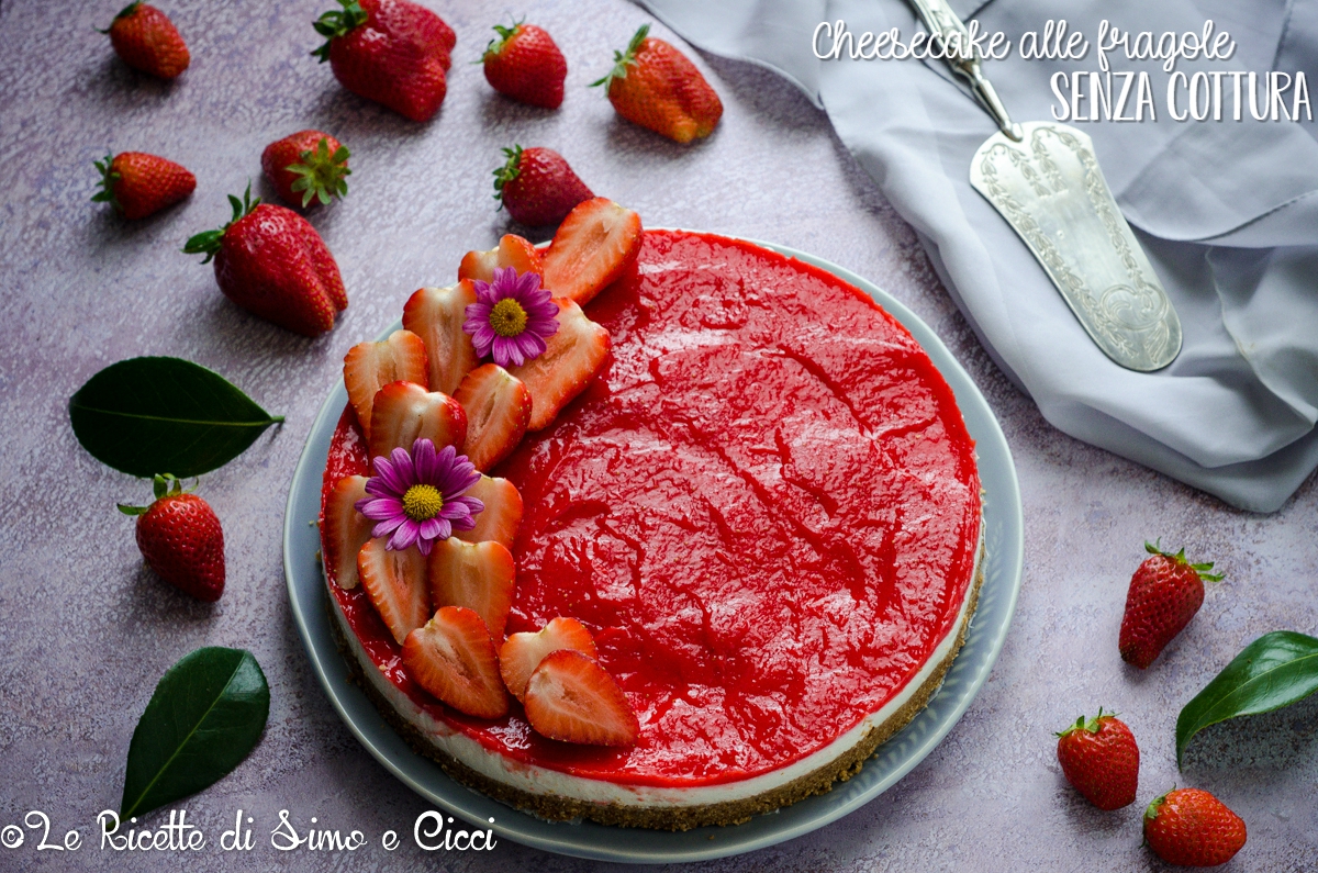 cheesecake alle fragole senza gelatina