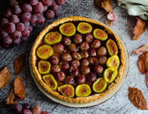 Crostata di fichi e uva