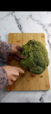 Pulizia del broccolo