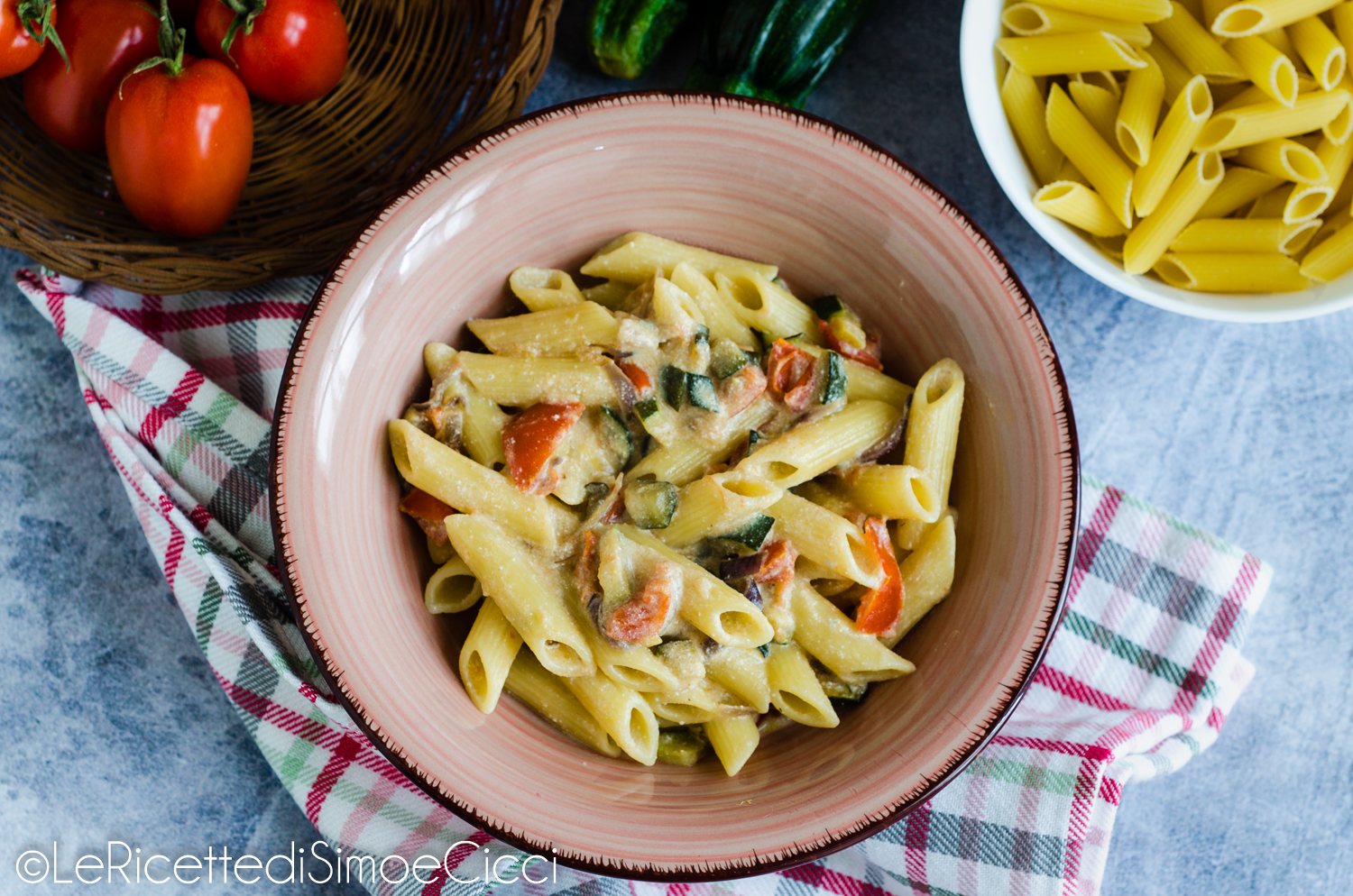 Pasta con zucchine e Le Ricette di Simo e Cicci