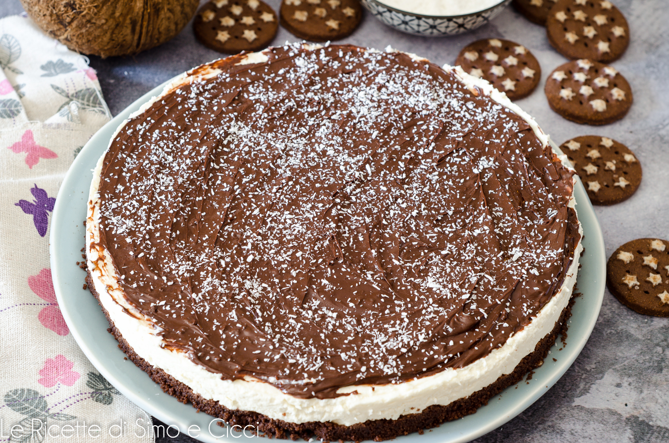 Cheesecake Pan di stelle e cocco senza cottura e senza gelatina