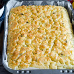 Focaccia senza impasto ad alta idratazione