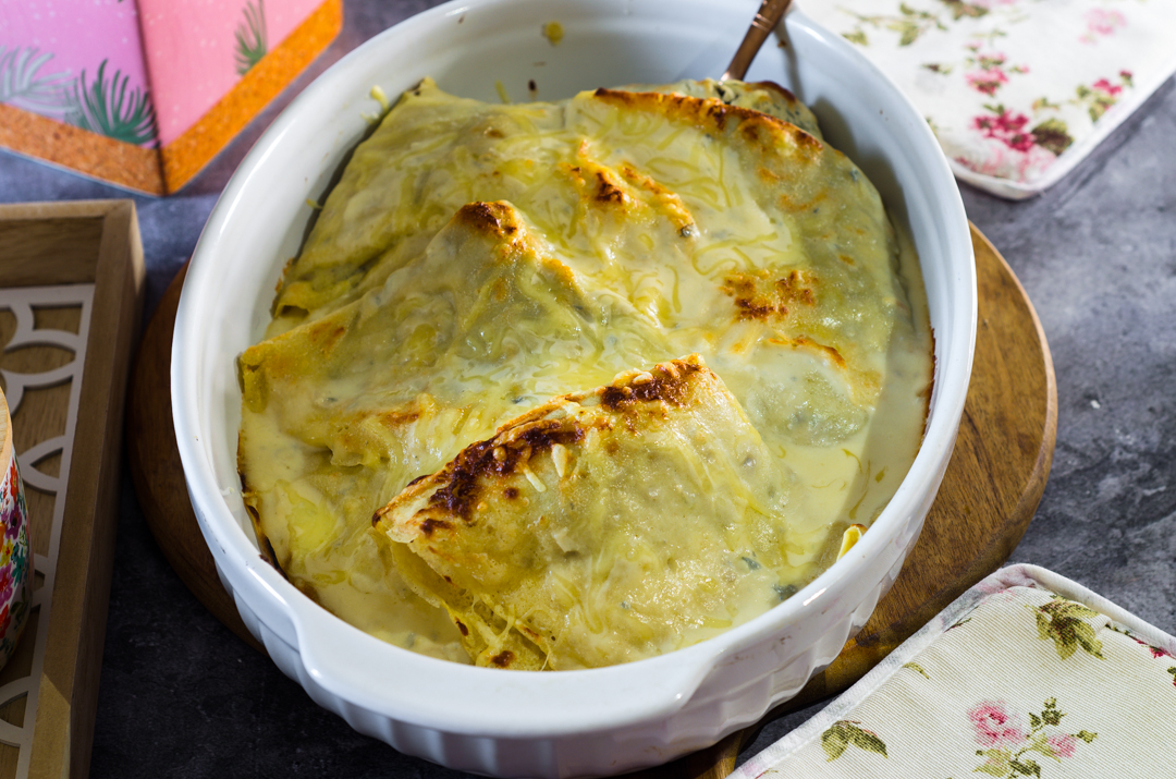 Crespelle con radicchio e gorgonzola (ricetta crepes buonissima)