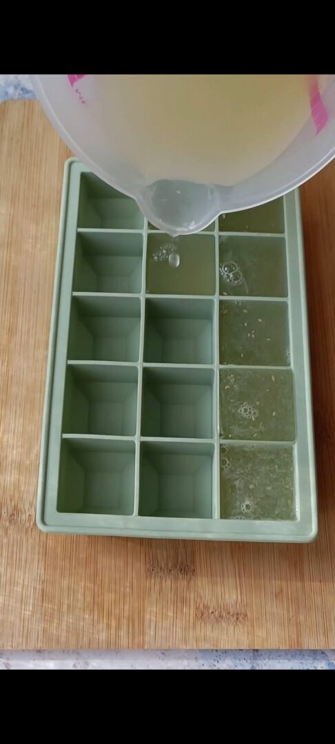 Versiamo il composto nei cubetti per il ghiaccio