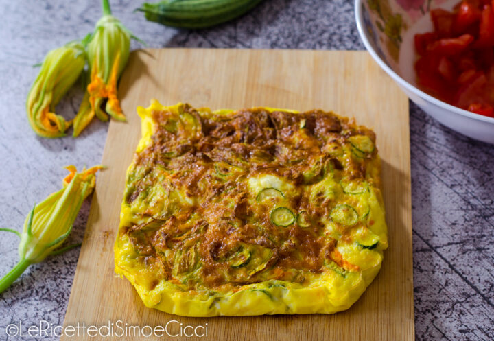 Frittata di fiori di zucca in friggitrice ad aria