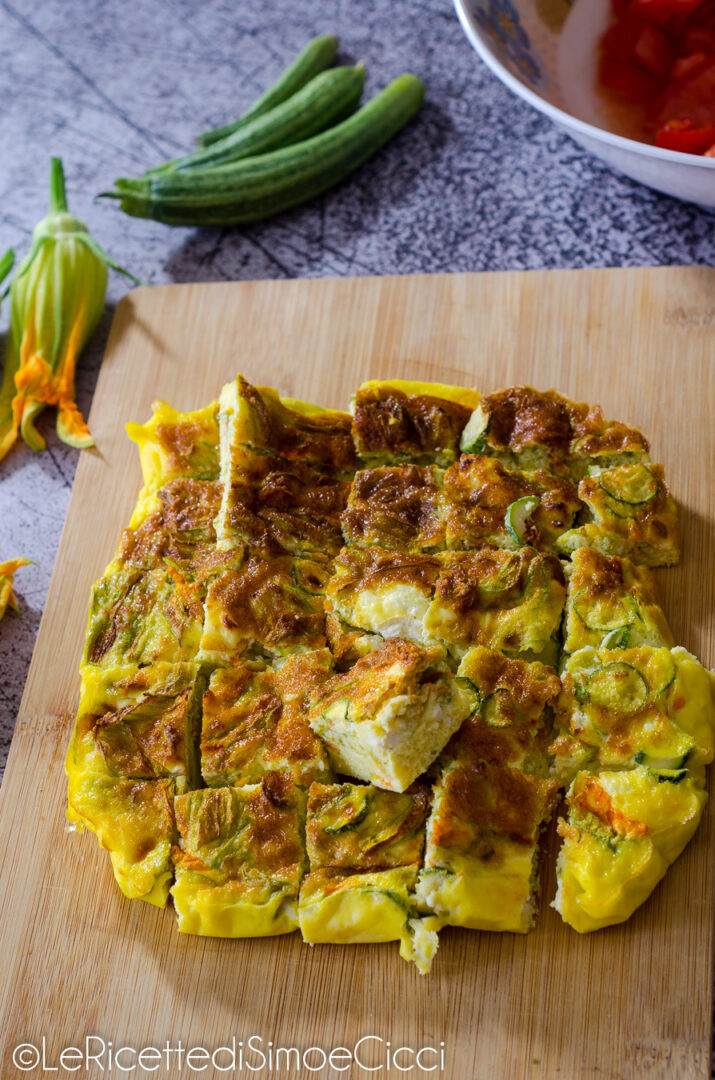 Frittata di fiori di zucca in friggitrice ad aria