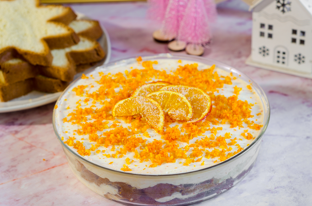 Tiramisù di pandoro all'arancia