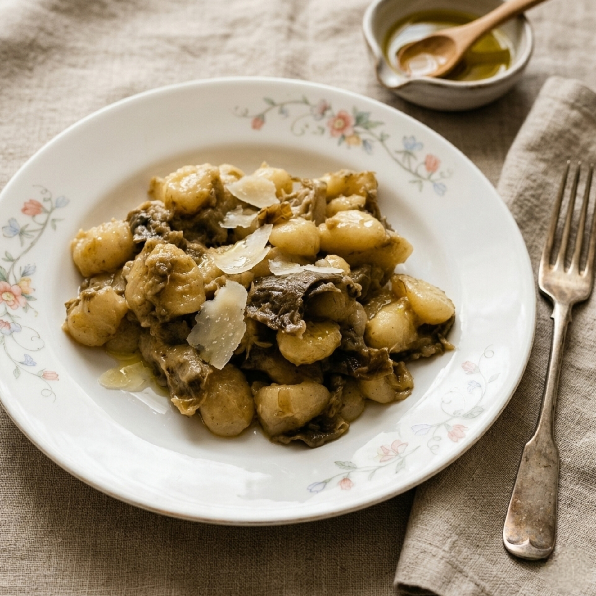 Gnocchi con carciofi: primo piatto cremoso e saporito, facile da preparare