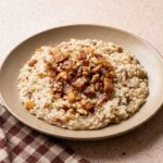 Risotto con castagne e pancetta cremoso e saporito