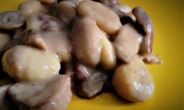 Gnocchi con funghi porcini