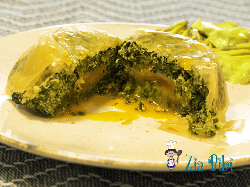 torta pasqualina con tuorlo fondente 