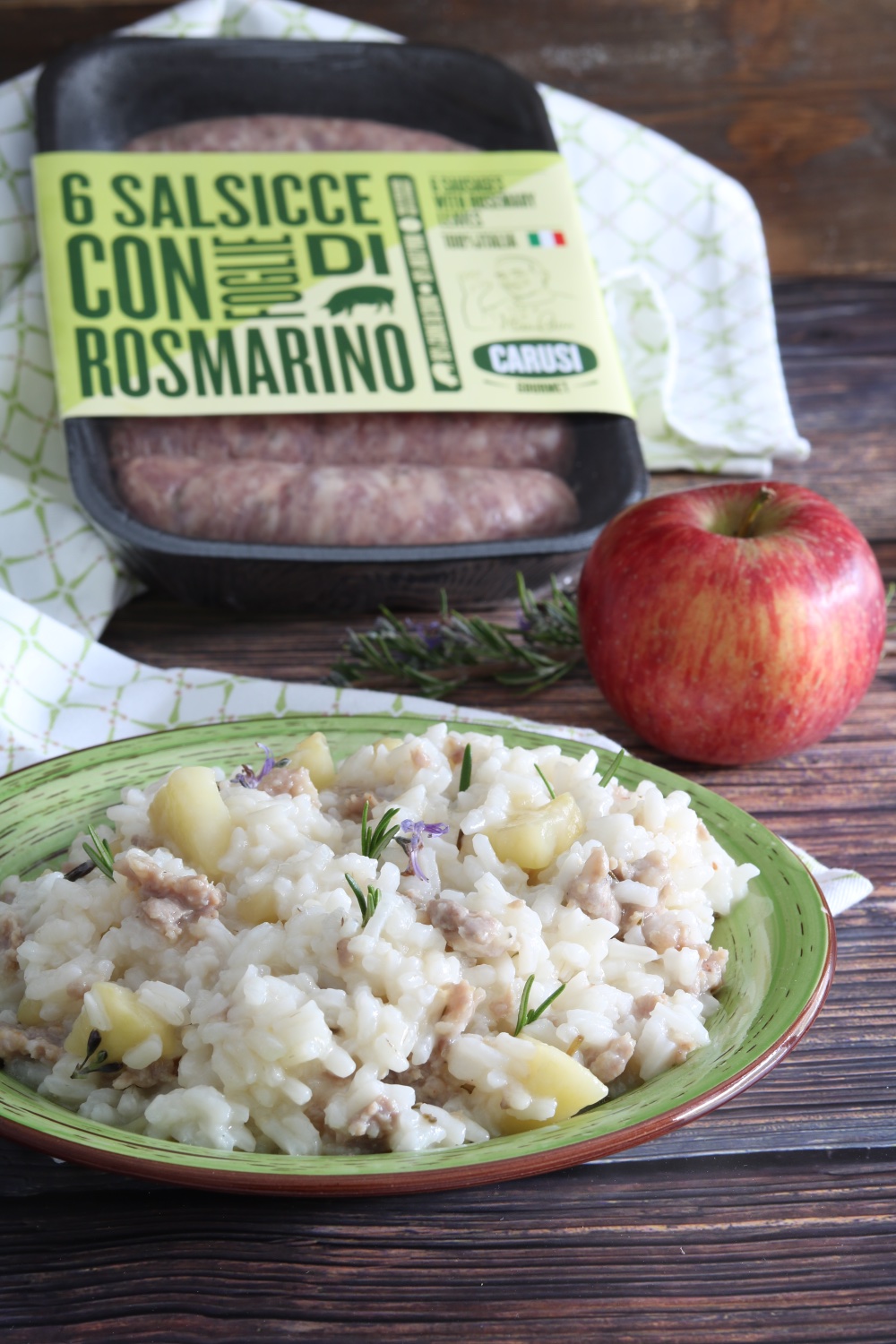 risotto mele salsiccia rosmarino
