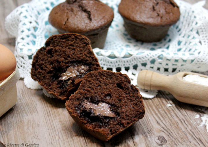 Muffin al cioccolato e Nutella - Anche Bimby e videoricetta