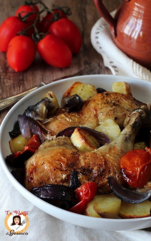 Cosce Di Pollo Al Forno Con Patate Con Carne Non Secca Che Resta Morbida