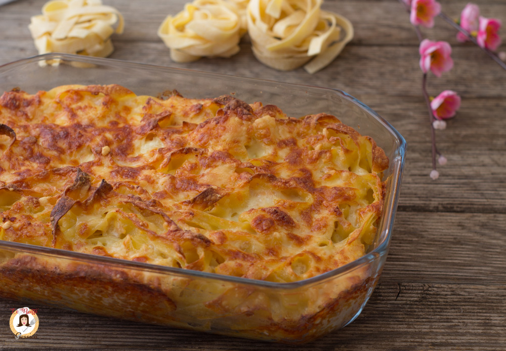 Tagliatelle al forno in bianco senza besciamella - Anche Bimby