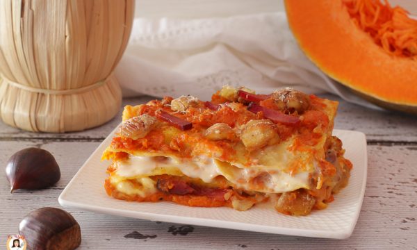 Lasagne zucca speck e castagne – Con e senza besciamella