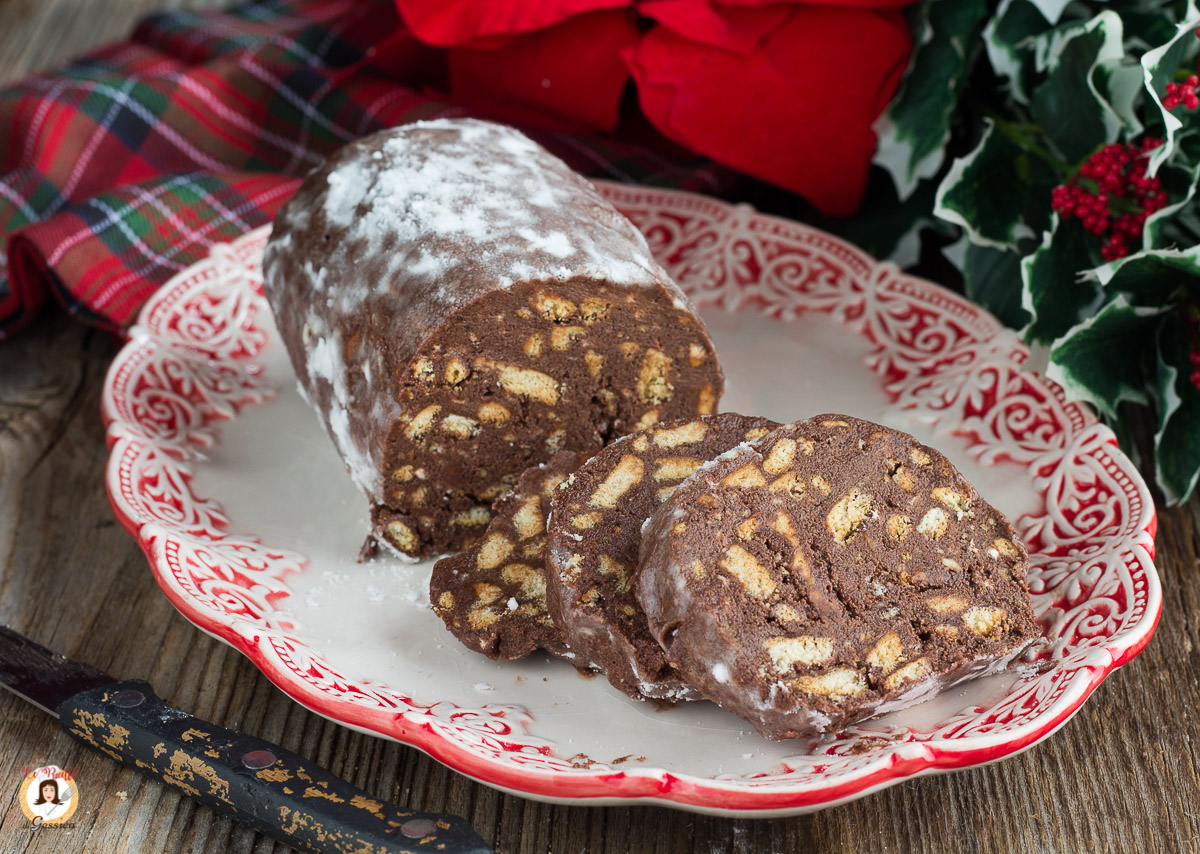 Salame Di Panettone Senza Uova Dolce Al Cioccolato Senza Cottura