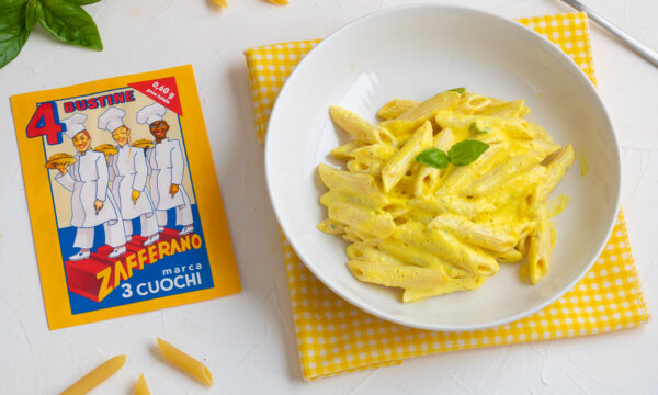 Pasta robiola e zafferano
