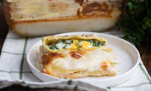 Fagottini di lasagne con ricotta e spinaci