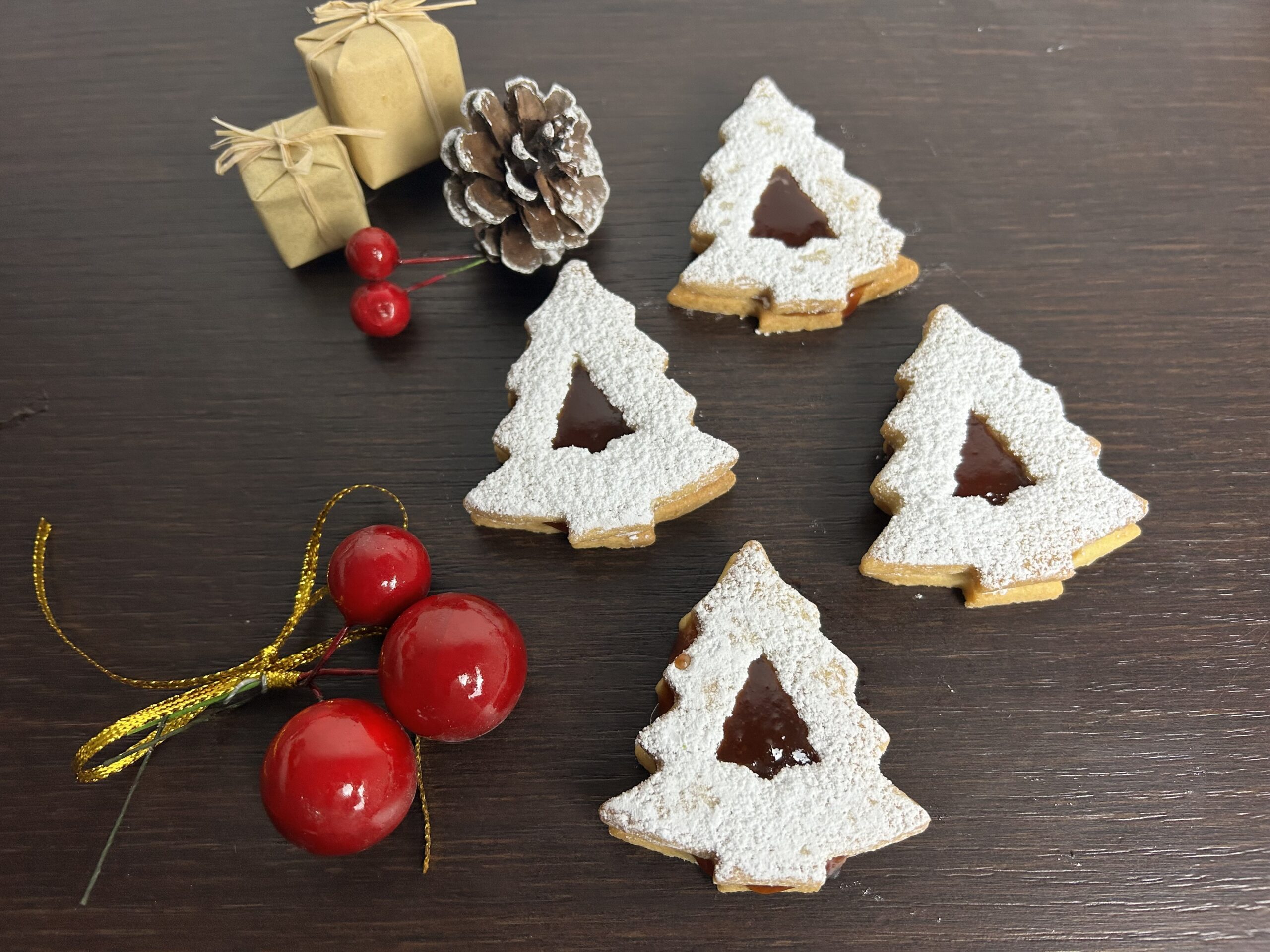 Set 3 Formine biscotti Natale Occhio di bue