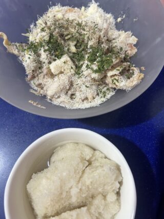 Impasto polpette con carne del bollito