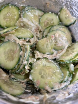 Insalata di cetrioli fresca e saporita