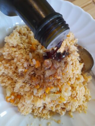 Preparazione hamburger di ceci