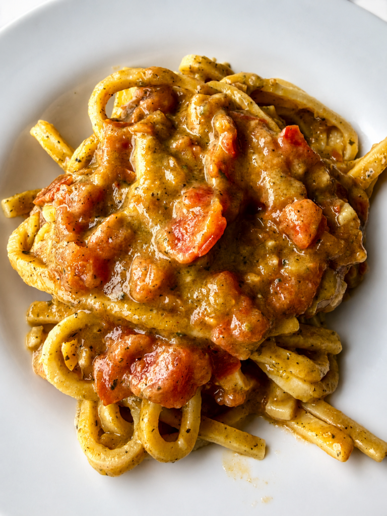 Pasta cremosa zucchine e pomodorini pronta in 15 minuti