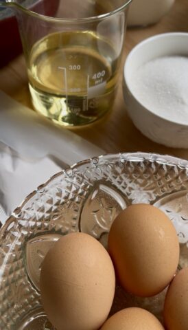 Ingredienti per preparare la ciambella con okara soffice e leggera
