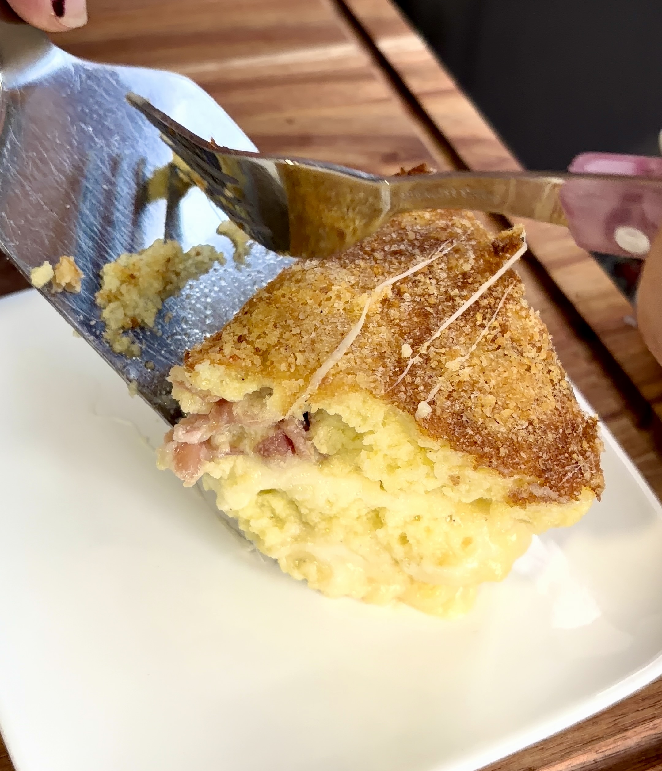 Soufflé di patate filante con
