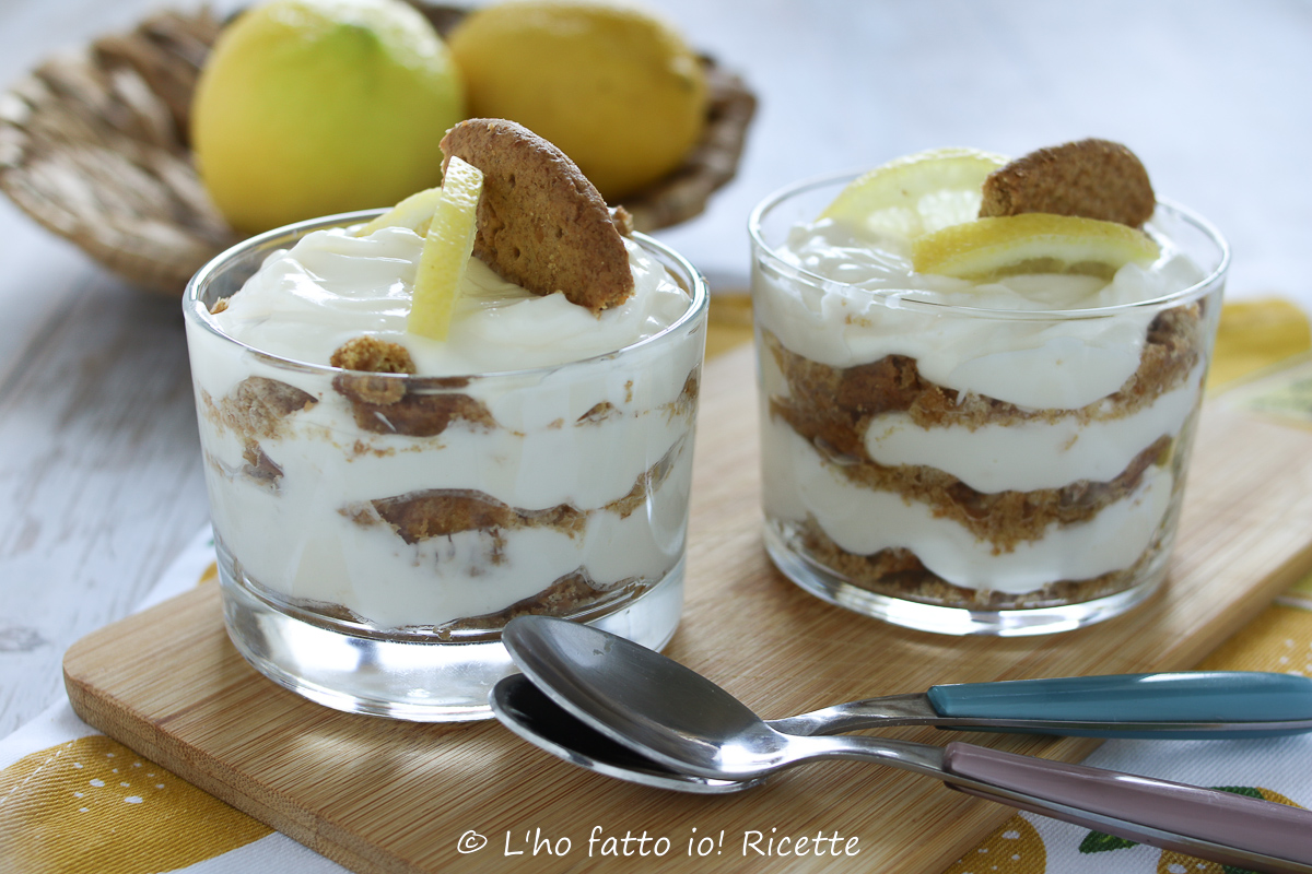 cheesecake al limone in coppette allo yogurt