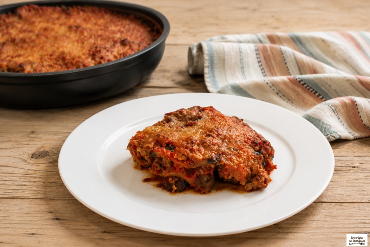 Parmigiana con melanzane grigliate