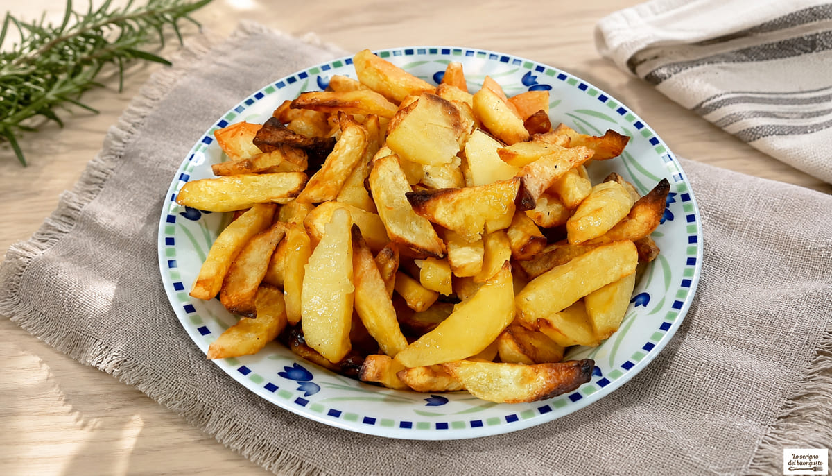 Patate fresche in friggitrice ad aria