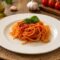 Pasta aglio e olio al pomodoro