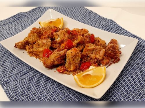 Totani gratinati in friggitrice ad aria