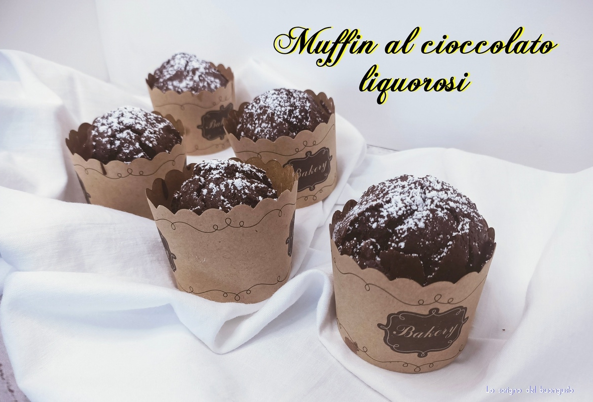 Muffin al cioccolato liquorosi