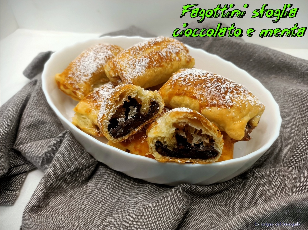 Fagottini sfoglia cioccolato e menta