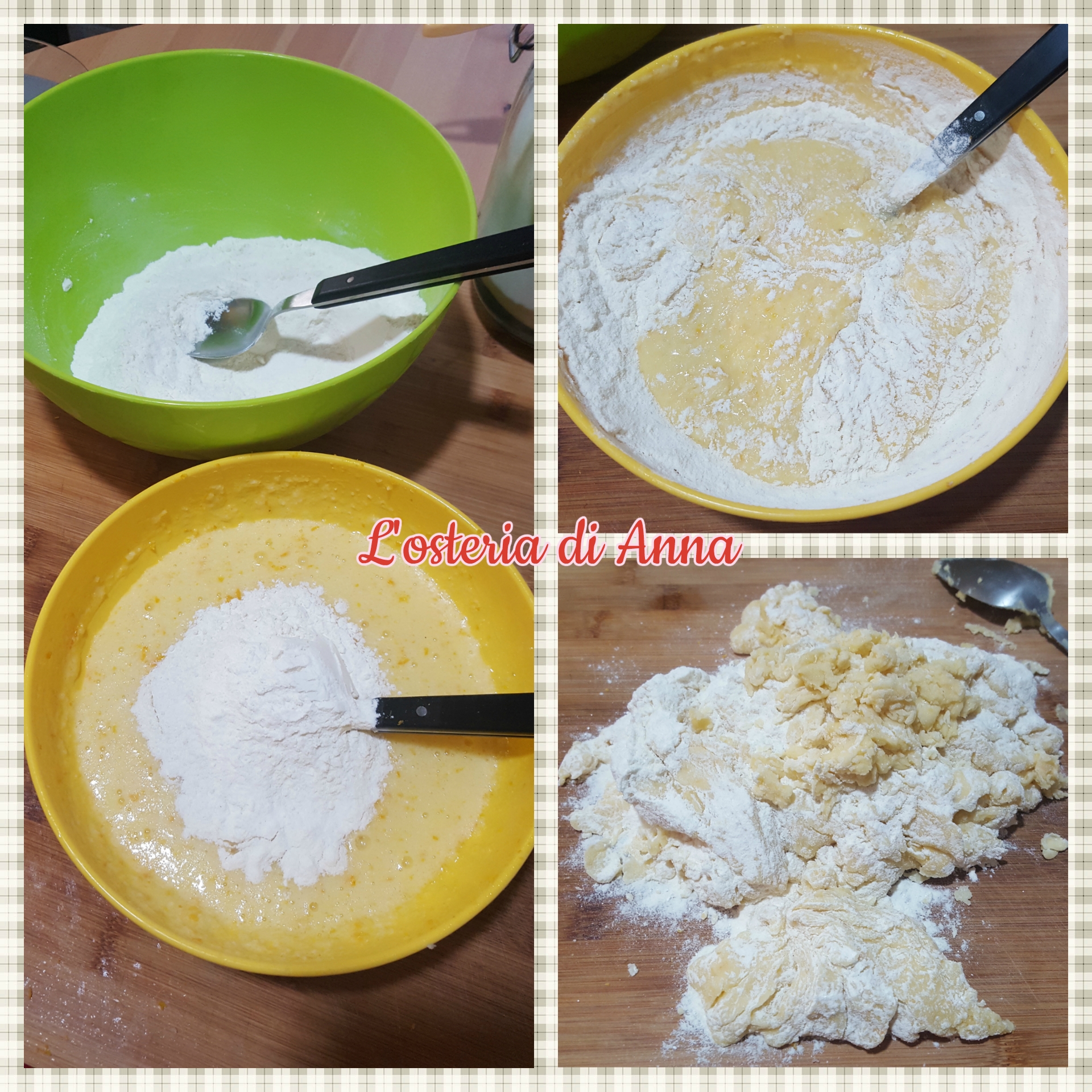 Unire la farina al composto di uova e impastare