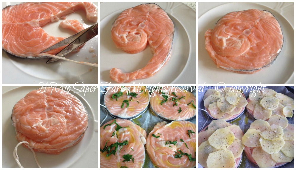Medaglioni di Salmone e Patate | Salmone al forno ricetta il mio saper fare 