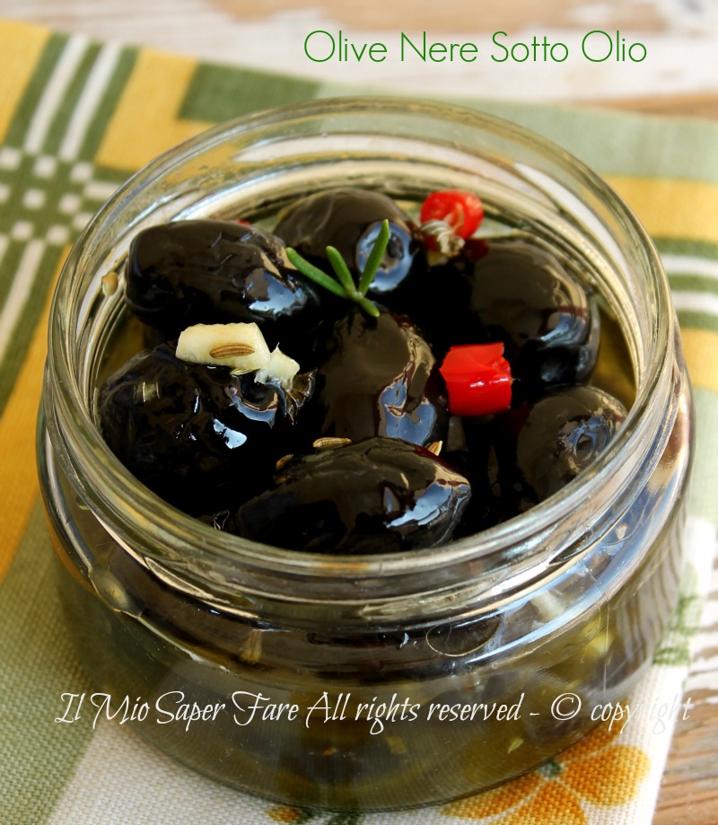 Olive nere sott'olio ricetta il mio saper fare